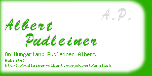 albert pudleiner business card